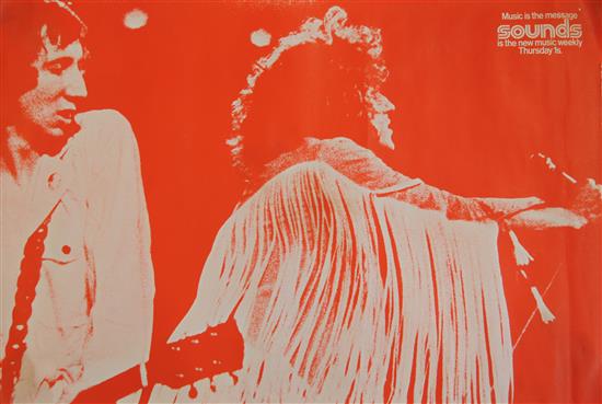 The Who - original Sounds Weekly poster from the 1970s